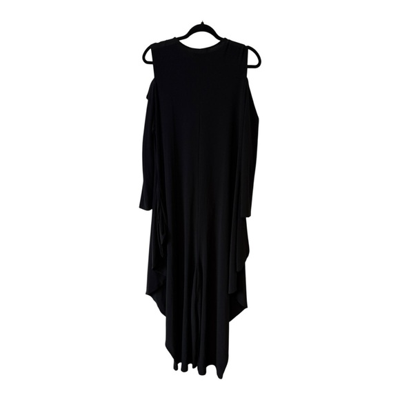Joseph Ribkoff Harem Drape Cold Shoulder Zip Jumpsuit Stretch - Size 14 - Picture 3 of 15